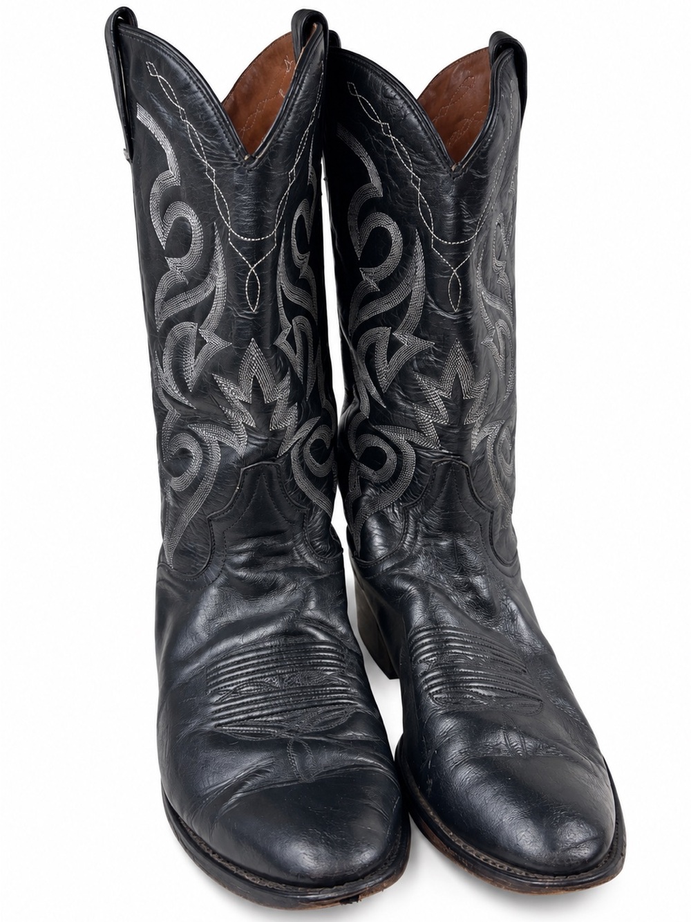Dan Post Milwaukee Cowboy Boots Men’s 11.5 D Black Leather Western Boots